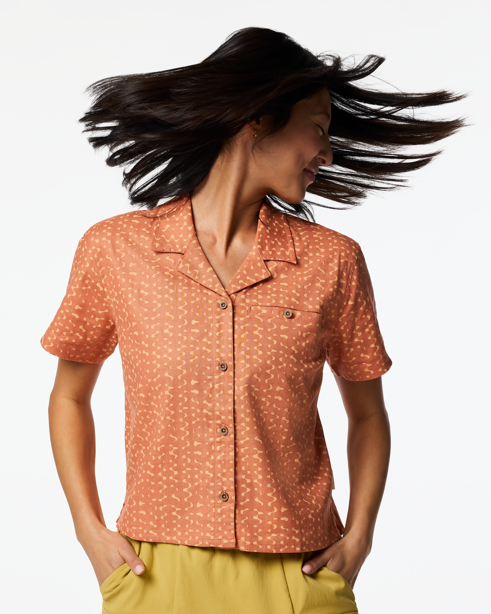 Afuera Button Up Shirt - Print - Women's