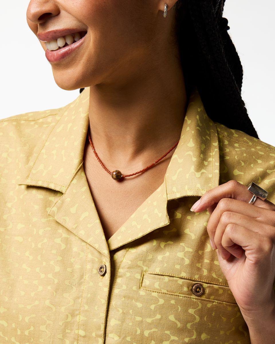 Afuera Button Up Shirt - Print - Women's
