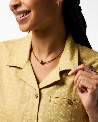 Afuera Button Up Shirt - Print - Women's